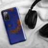Glossy Cobalt Rust Storm Tough Case for Samsung — cobalt blue painted surface with scattered rust-orange oxidized patches