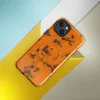 Glossy Rustic Orange Rust Texture MagSafe Tough Case for iPhone — cracked orange paint peeling away to reveal dark brown