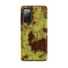 Matte Rusted Decay Industrial Tough Case for Samsung — peeling olive and gold paint revealing deep rust-red corroded metal