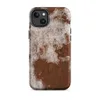 Matte Rust and Ruin MagSafe Tough Case for iPhone — close-up texture of deep rust-brown oxidized metal beneath cracked