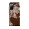 Matte Rusted Iron Decay Tough Case for Samsung — close-up of heavily rusted iron with crumbling white paint peeling away