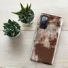 Glossy Rusted Iron Decay Tough Case for Samsung — close-up of heavily rusted iron with crumbling white paint peeling away