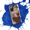 Glossy Rusted Iron Decay Tough Case for Samsung — close-up of heavily rusted iron with crumbling white paint peeling away