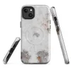 Glossy Rusted White Peeling Metal MagSafe Tough Case for iPhone — peeling white paint revealing steel-grey primer and rust