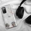 Glossy Rusted Decay Peeling Paint Tough Case for Samsung — photorealistic peeling white paint revealing steel-gray primer