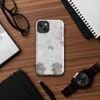 Glossy Rusted White Peeling Metal MagSafe Tough Case for iPhone — peeling white paint revealing steel-grey primer and rust