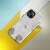 Glossy Rusted White Peeling Metal MagSafe Tough Case for iPhone — peeling white paint revealing steel-grey primer and rust