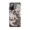 Matte Rusted Iron Industrial Tough Case for Samsung — peeling white paint over heavily rusted steel with orange corrosion