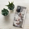 Glossy Rusted Iron Industrial Tough Case for Samsung — peeling white paint over heavily rusted steel with orange corrosion