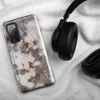 Glossy Rusted Iron Industrial Tough Case for Samsung — peeling white paint over heavily rusted steel with orange corrosion