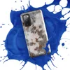 Glossy Rusted Iron Industrial Tough Case for Samsung — peeling white paint over heavily rusted steel with orange corrosion