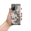 Glossy Rusted Iron Industrial Tough Case for Samsung — peeling white paint over heavily rusted steel with orange corrosion