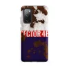 Matte Sector 4B Rusted Rebellion Tough Case for Samsung — weathered tricolor metal surface with peeling white paint, bold