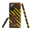 Glossy Hazard Zone Rusted Steel Tough Case for Samsung — rusted red metal surface covered in chipped and peeling yellow