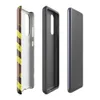 Glossy Hazard Zone Rusted Steel Tough Case for Samsung — rusted red metal surface covered in chipped and peeling yellow