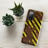 Glossy Hazard Zone Rusted Steel Tough Case for Samsung — rusted red metal surface covered in chipped and peeling yellow