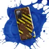 Glossy Hazard Zone Rusted Steel Tough Case for Samsung — rusted red metal surface covered in chipped and peeling yellow