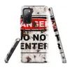 Glossy Danger Do Not Enter Tough Case for Samsung — weathered metal warning sign with red oval danger badge and black