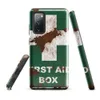 Glossy Rusted First Aid Tough Case for Samsung — weathered teal green first aid box sign with white cross over chipped paint