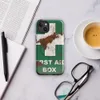 Glossy Rusted First Aid MagSafe Tough Case for iPhone — weathered first aid box sign with white cross on cracked green paint
