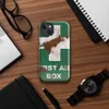 Glossy Rusted First Aid MagSafe Tough Case for iPhone — weathered first aid box sign with white cross on cracked green paint