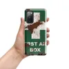 Glossy Rusted First Aid Tough Case for Samsung — weathered teal green first aid box sign with white cross over chipped paint
