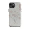 Glossy Ancient Plaster Wall MagSafe Tough Case for iPhone — peeling white paint over aged plaster wall with soft rose