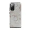 Glossy Ancient Plaster Wall Tough Case for Samsung — close-up of weathered plaster wall with peeling chalky white layers