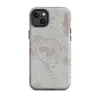 Matte Ancient Plaster Wall MagSafe Tough Case for iPhone — peeling white paint over aged plaster wall with soft rose