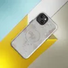 Glossy Ancient Plaster Wall MagSafe Tough Case for iPhone — peeling white paint over aged plaster wall with soft rose