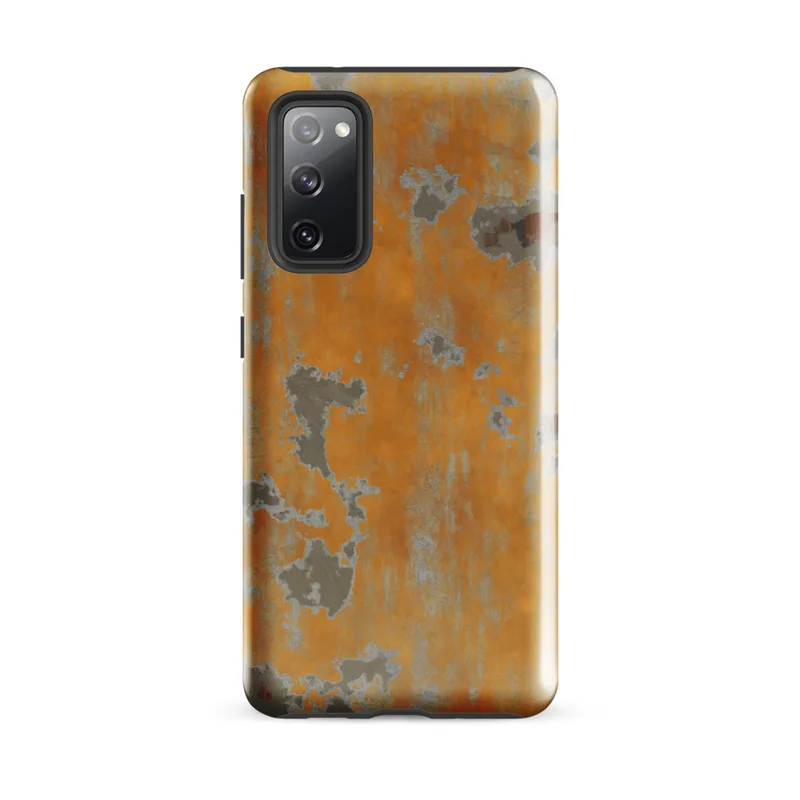 Glossy Urban Decay Weathered Wall Tough Case for Samsung — peeling golden-yellow paint over cracked grey plaster