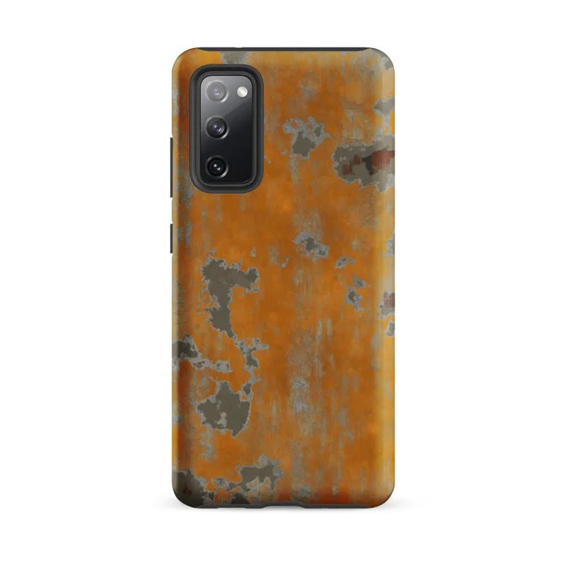 Matte Urban Decay Weathered Wall Tough Case for Samsung — peeling golden-yellow paint over cracked grey plaster with exposed