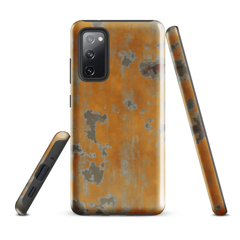 Glossy Urban Decay Weathered Wall Tough Case for Samsung — peeling golden-yellow paint over cracked grey plaster