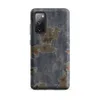 Matte Urban Decay Peeling Paint Tough Case for Samsung — peeling steel-blue paint revealing sandy plaster and rust-red brick