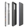 Glossy Urban Decay Peeling Paint Tough Case for Samsung — peeling steel-blue paint revealing sandy plaster and rust-red