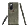 Glossy Weathered Wall Ruins Tough Case for Samsung — peeling sage green plaster wall with patches of exposed terracotta