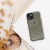 Glossy Weathered Plaster Ruins MagSafe Tough Case for iPhone — peeling olive-green plaster revealing terracotta brick