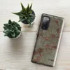Glossy Weathered Brick Plaster Wall Tough Case for Samsung — peeling sage green plaster revealing aged red brick beneath