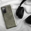 Glossy Weathered War Paint Tough Case for Samsung — aged military steel surface with streaked olive green paint, flaking
