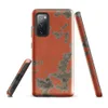 Glossy Peeling Paint Urban Decay Tough Case for Samsung — peeling orange plaster wall revealing muted gray stone and rusted
