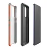 Glossy Peeling Paint Urban Decay Tough Case for Samsung — peeling orange plaster wall revealing muted gray stone and rusted