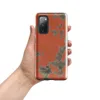 Glossy Peeling Paint Urban Decay Tough Case for Samsung — peeling orange plaster wall revealing muted gray stone and rusted