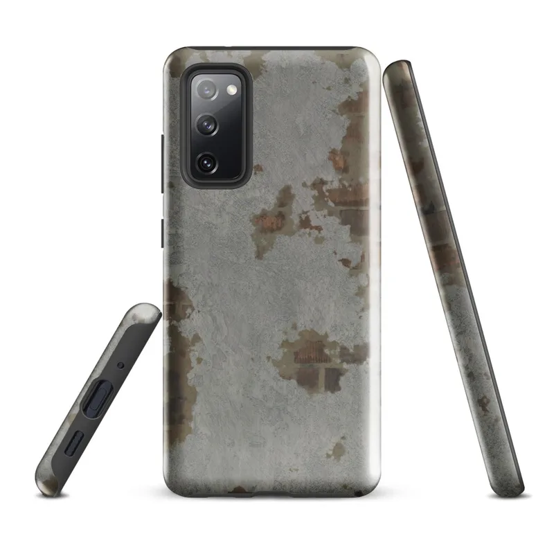 Glossy Urban Decay Rust Patina Tough Case for Samsung — peeling paint surface revealing rust, copper, and corroded metal