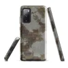 Glossy Weathered Brick Wall Tough Case for Samsung — crumbling plaster wall revealing aged rustic bricks in earthy rust