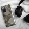Glossy Weathered Brick Wall Tough Case for Samsung — crumbling plaster wall revealing aged rustic bricks in earthy rust