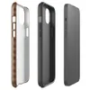 Glossy Woven Basket Weave Classic MagSafe Tough Case for iPhone — close-up woven basket weave pattern in warm terracotta