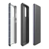 Glossy Solar Panel Tech Tough Case for Samsung — close-up solar panel pattern with deep navy blue octagonal cells divided
