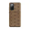 Matte Woven Rattan Weave Tough Case for Samsung — repeating woven basket weave pattern in warm golden tan tones
