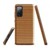 Glossy Woven Bamboo Mat Tough Case for Samsung — tightly woven bamboo reed mat in warm honey and caramel tones
