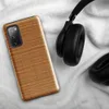 Glossy Woven Bamboo Mat Tough Case for Samsung — tightly woven bamboo reed mat in warm honey and caramel tones